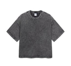 Essential Boxy Fit Washed Drop Sleeve T-Shirt