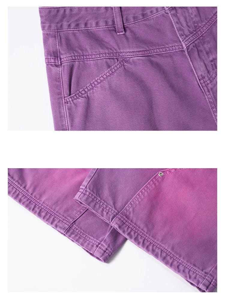 Colour Wash Denim Carpenter Shorts