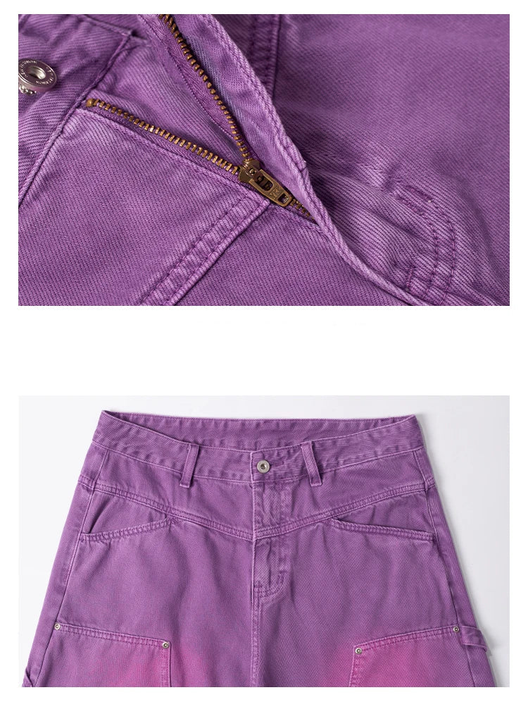 Colour Wash Denim Carpenter Shorts