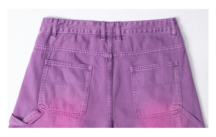 Colour Wash Denim Carpenter Shorts