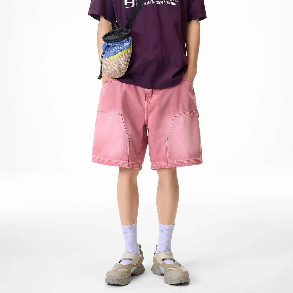 Colour Wash Denim Carpenter Shorts