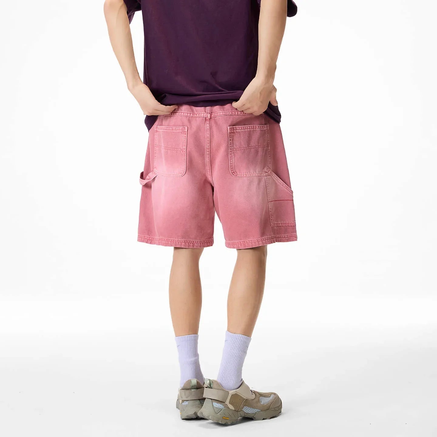 Colour Wash Denim Carpenter Shorts