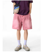 Colour Wash Denim Carpenter Shorts