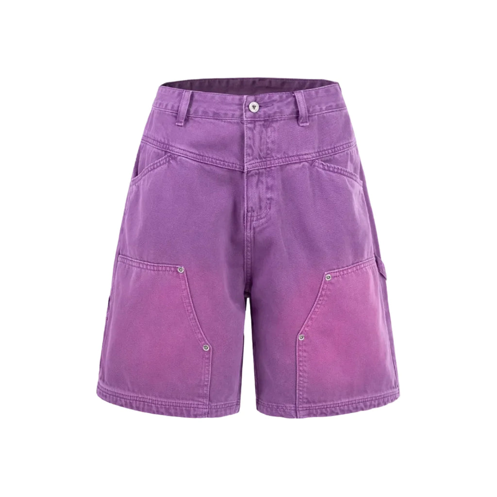 Colour Wash Denim Carpenter Shorts