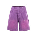 Colour Wash Denim Carpenter Shorts