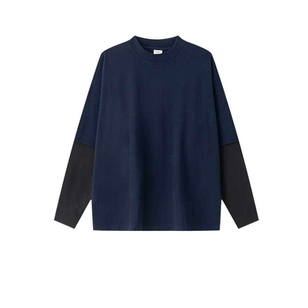 Essential Contrast Double Layer Long Sleeve T-Shirt
