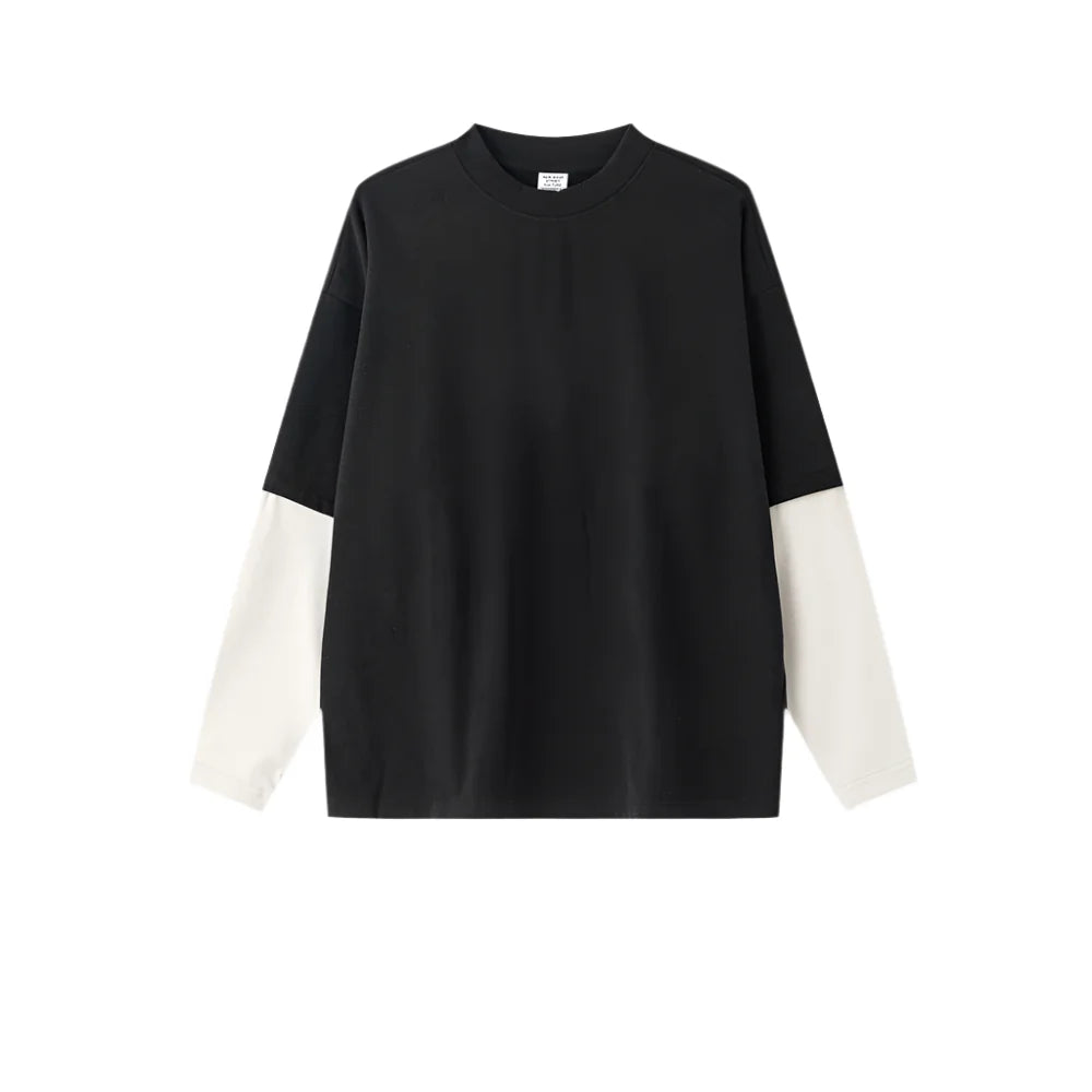 Essential Contrast Double Layer Long Sleeve T-Shirt