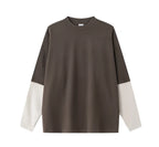 Essential Contrast Double Layer Long Sleeve T-Shirt