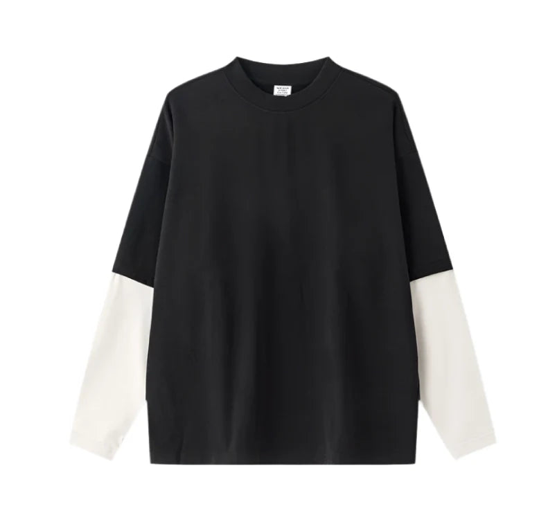Essential Contrast Double Layer Long Sleeve T-Shirt