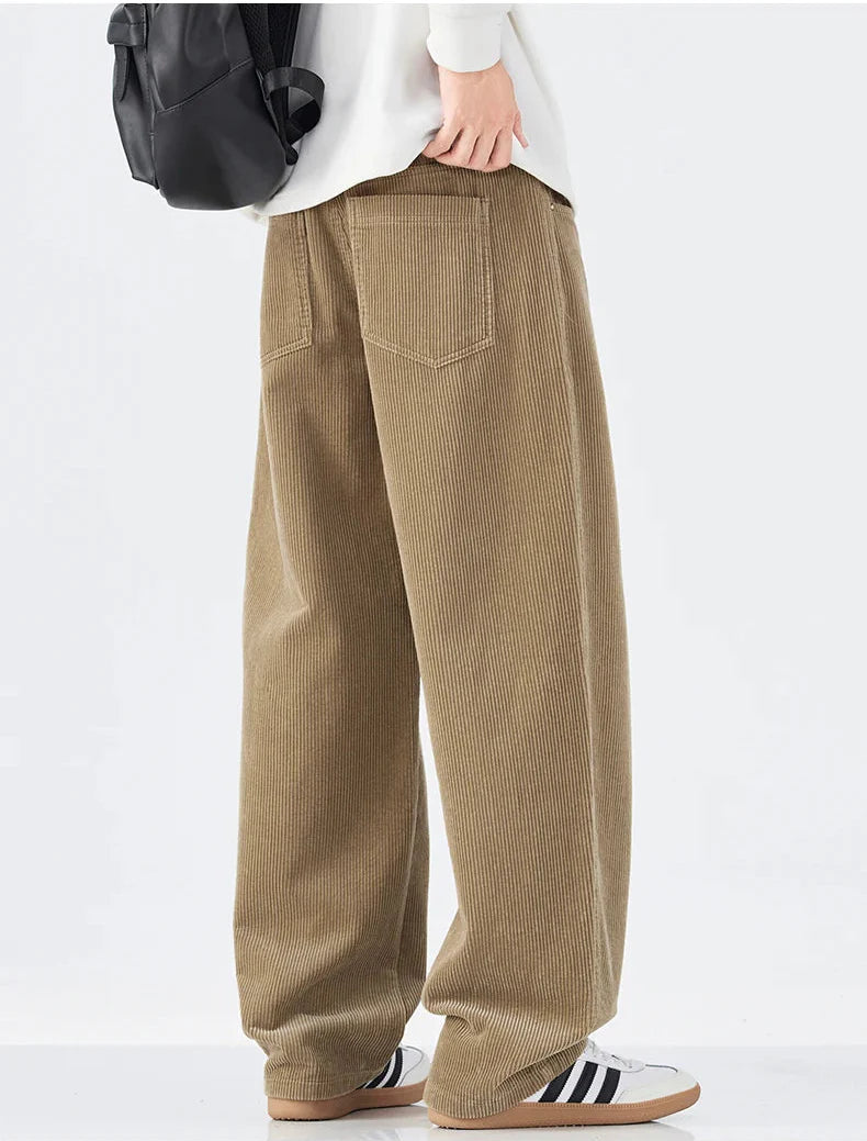 Corduroy Barrel Leg Trousers