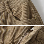 Corduroy Barrel Leg Trousers