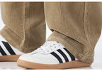Corduroy Barrel Leg Trousers