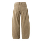 Corduroy Barrel Leg Trousers