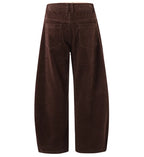 Corduroy Barrel Leg Trousers