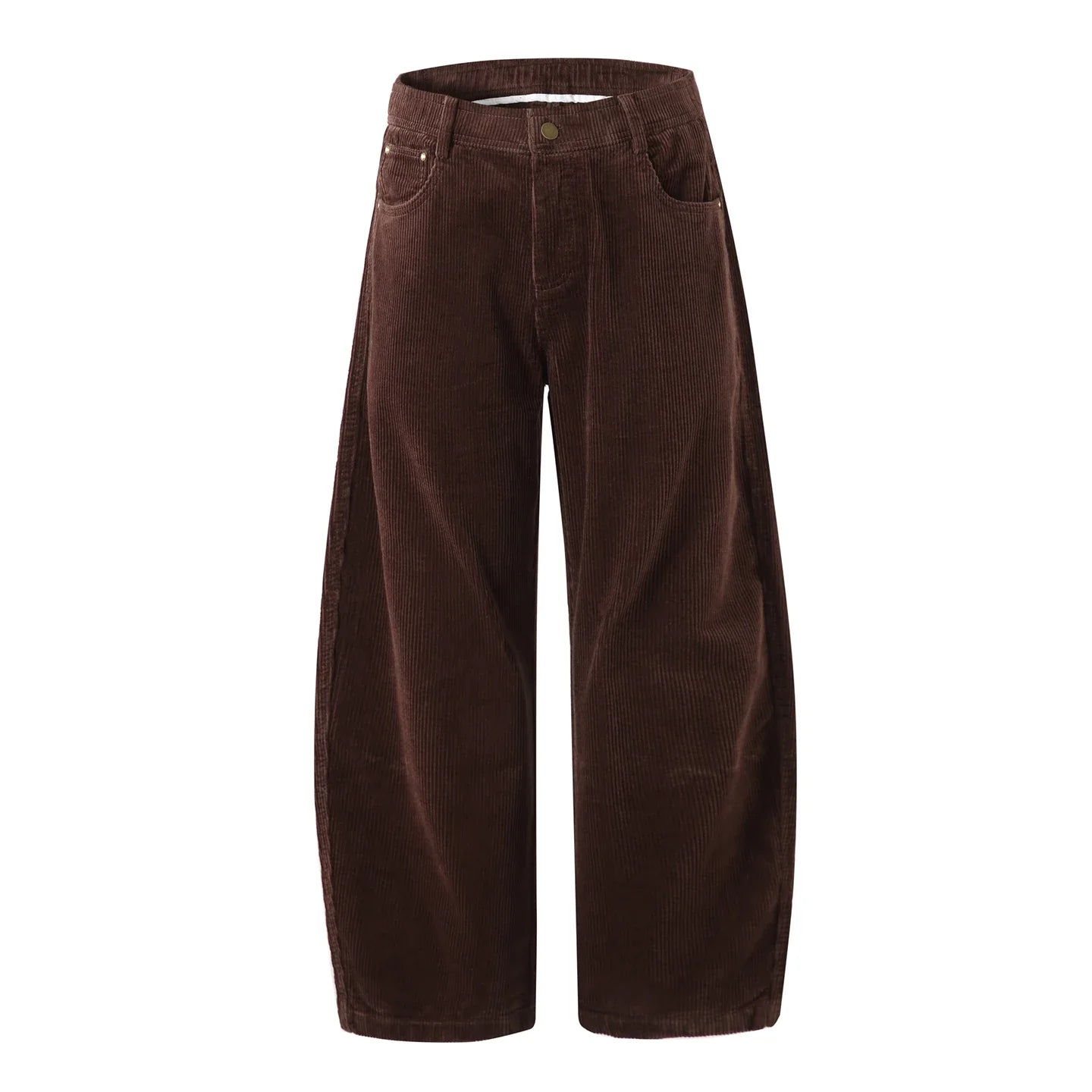 Corduroy Barrel Leg Trousers