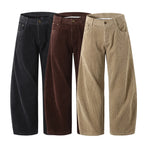 Corduroy Barrel Leg Trousers