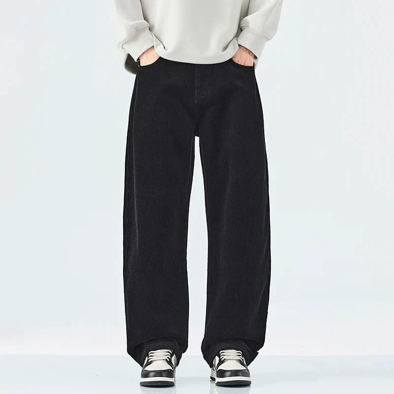 Corduroy Barrel Leg Trousers