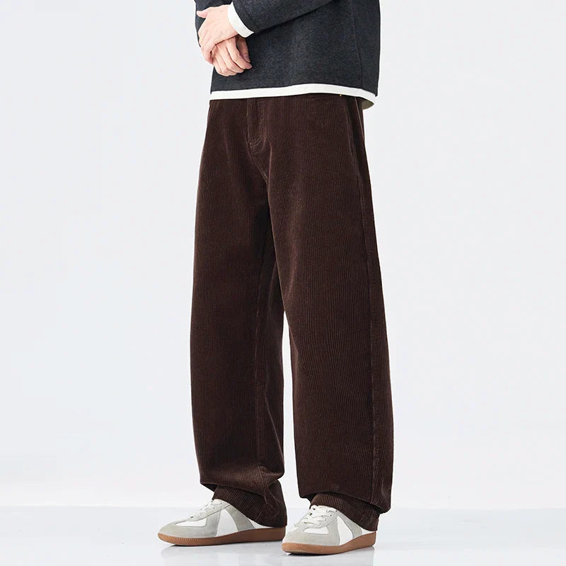 Corduroy Barrel Leg Trousers