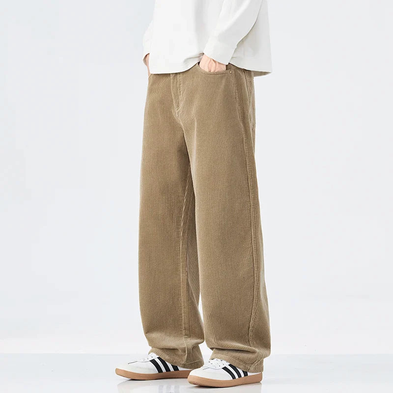 Corduroy Barrel Leg Trousers