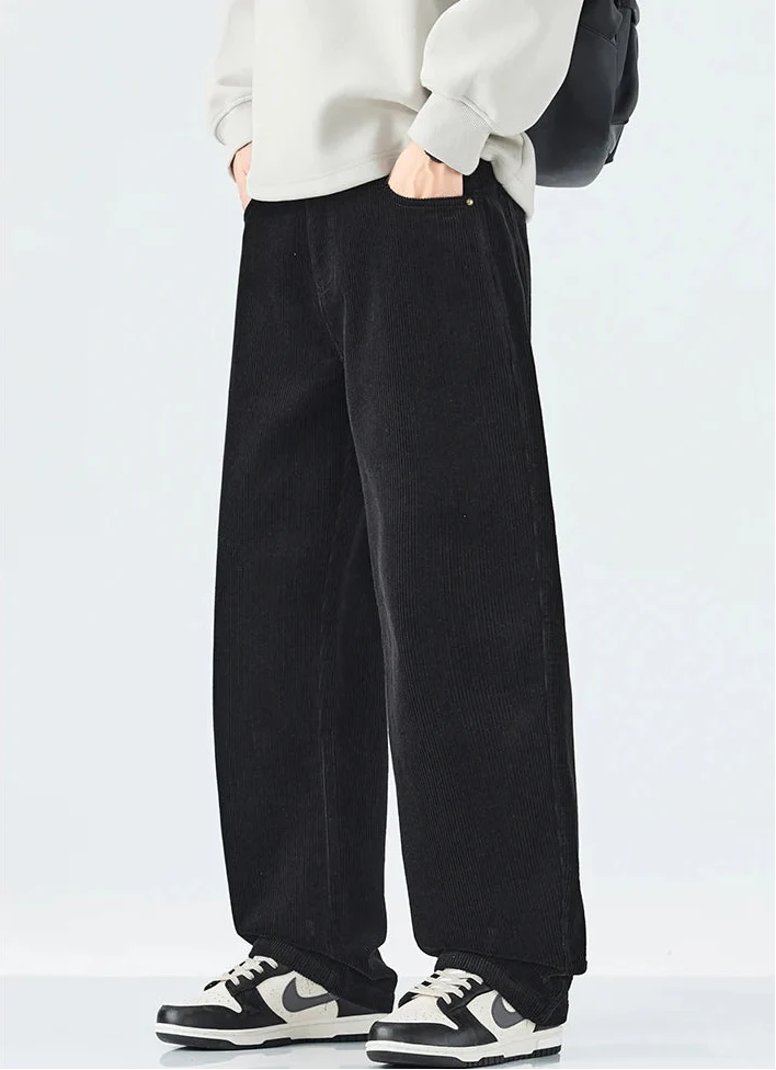 Corduroy Barrel Leg Trousers