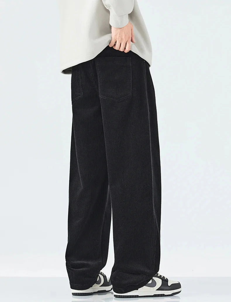 Corduroy Barrel Leg Trousers