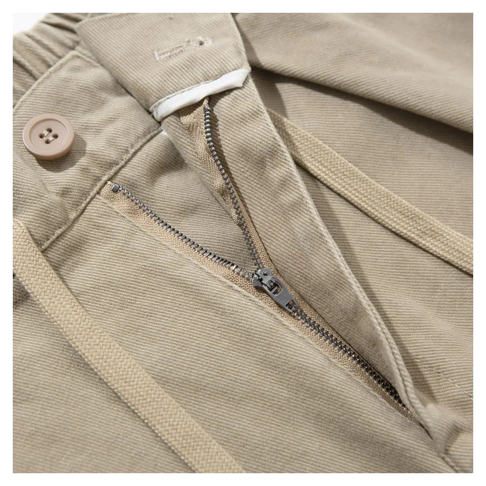 Cotton Twill Workwear Barrel Leg Pants
