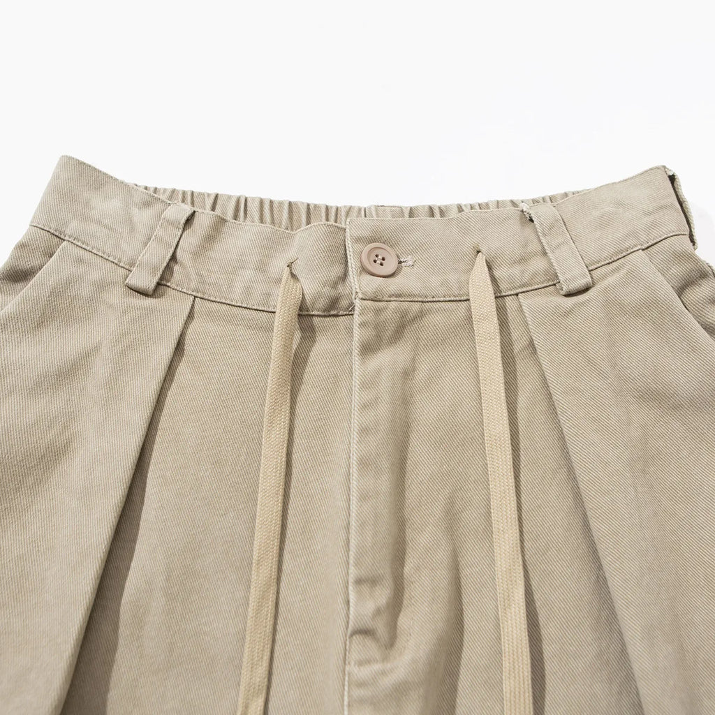 Cotton Twill Workwear Barrel Leg Pants