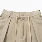 Cotton Twill Workwear Barrel Leg Pants