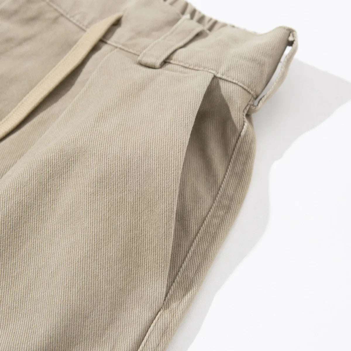Cotton Twill Workwear Barrel Leg Pants