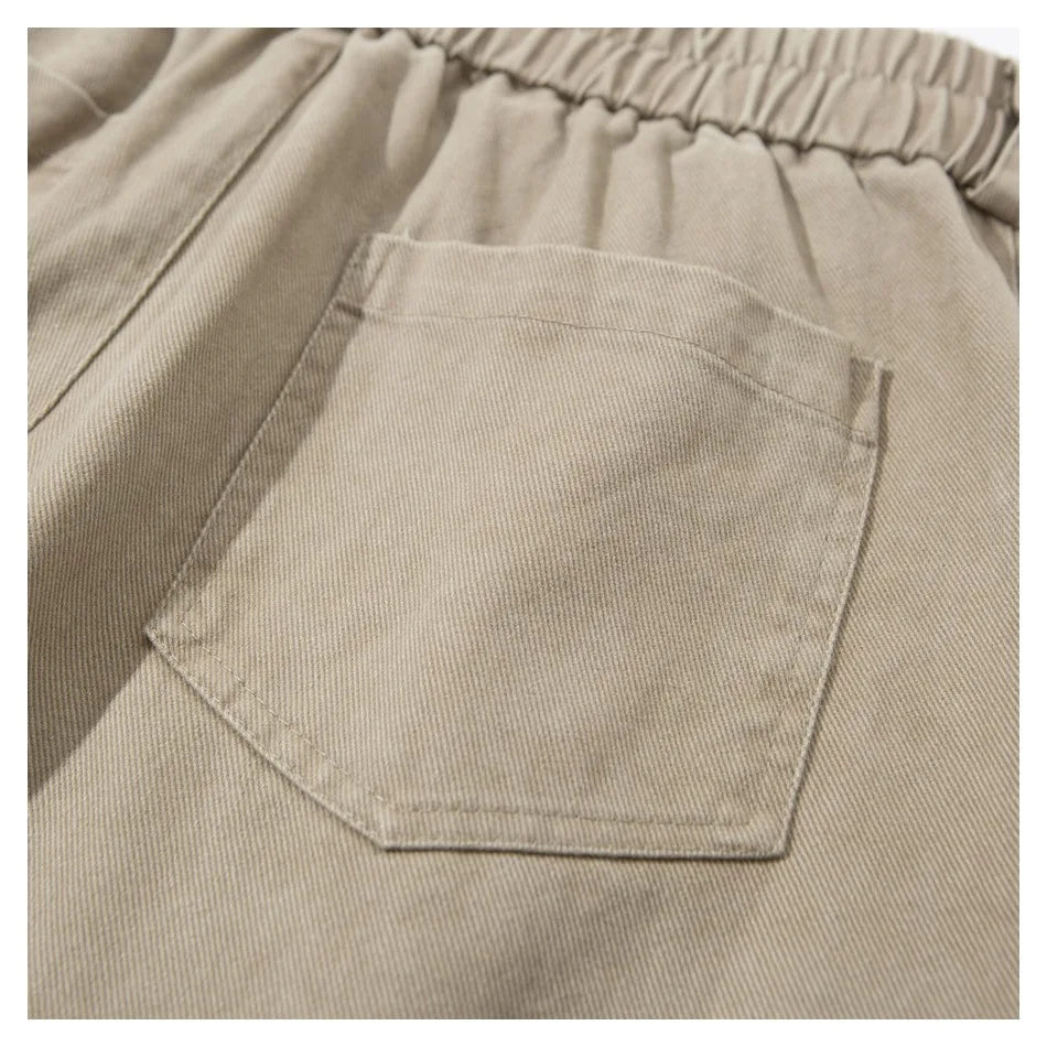 Cotton Twill Workwear Barrel Leg Pants