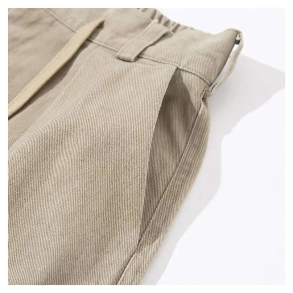 Cotton Twill Workwear Barrel Leg Pants