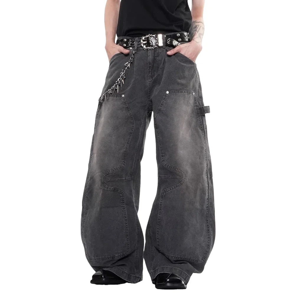 Curved Baggy Carpenter Jeans