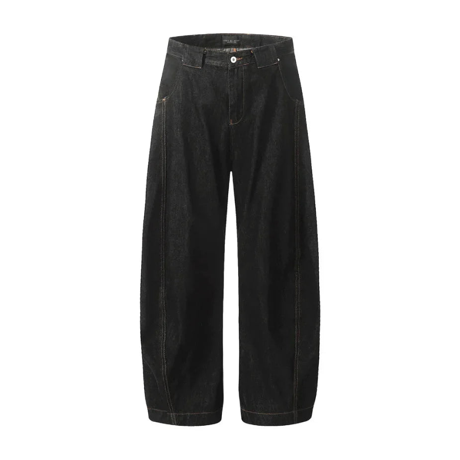 DarkWash Barrel Leg Jeans