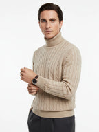 Men's Knit Turtleneck Sweater