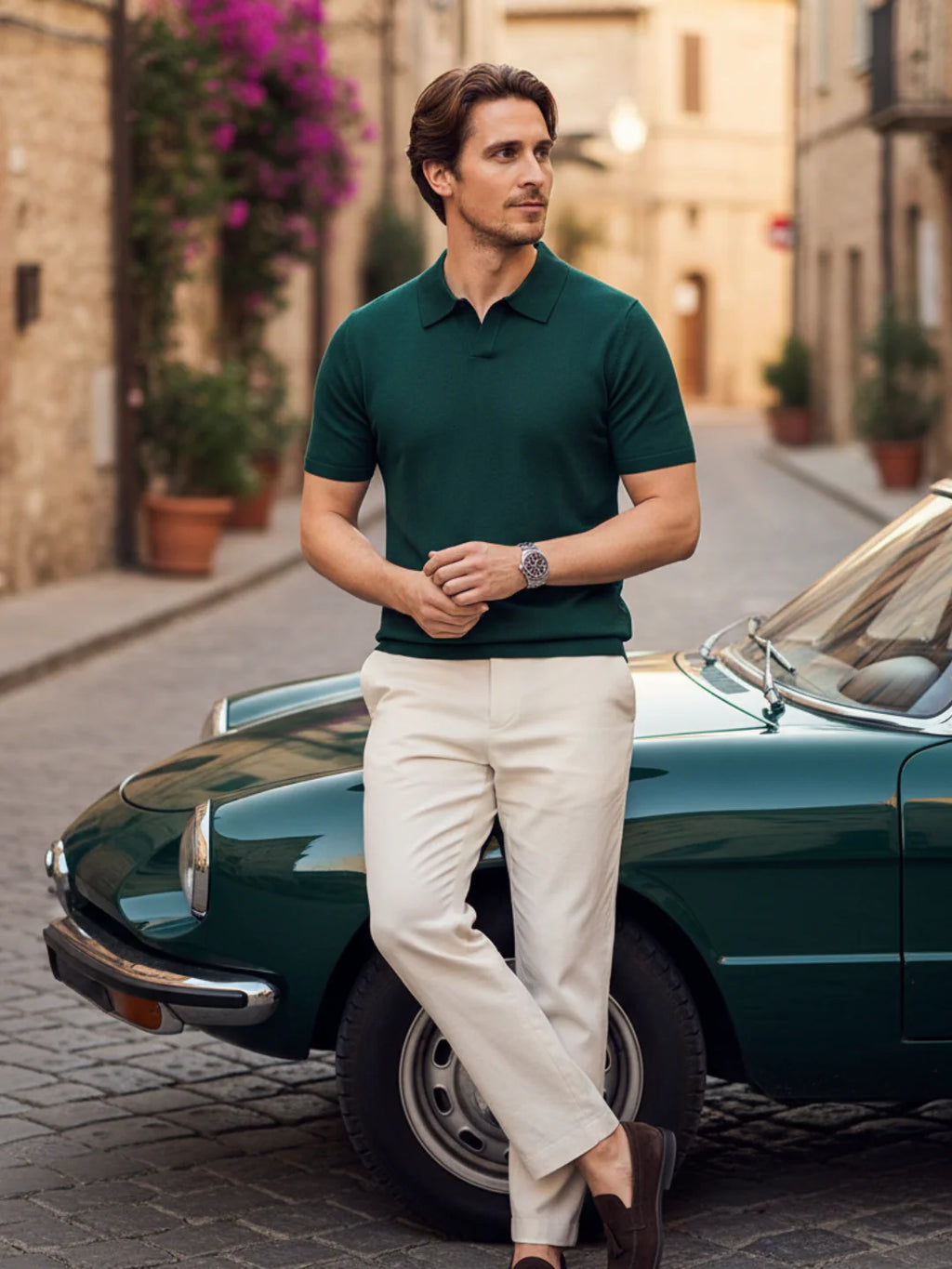 Men's Knit Polo Shirt