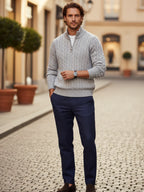 Signature Cashmere Half-Zip Sweater