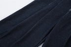 Double Pleat Dark Rinse Barrel Jeans