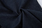 Double Pleat Dark Rinse Barrel Jeans