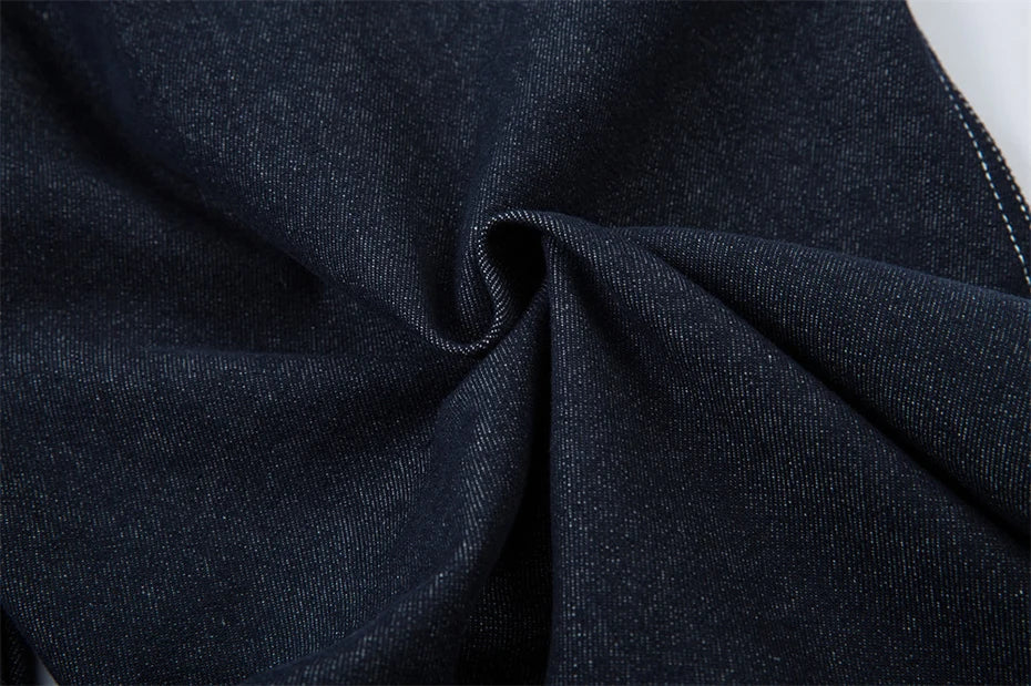 Double Pleat Dark Rinse Barrel Jeans