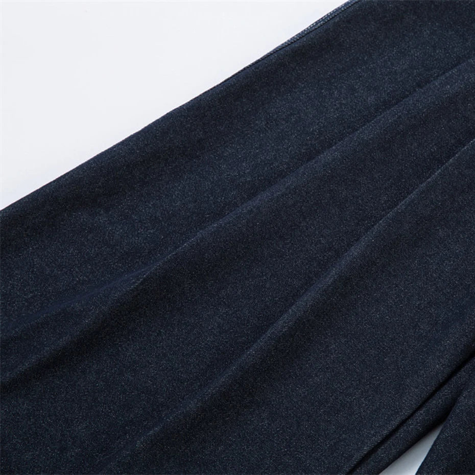 Double Pleat Dark Rinse Barrel Jeans
