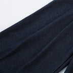 Double Pleat Dark Rinse Barrel Jeans