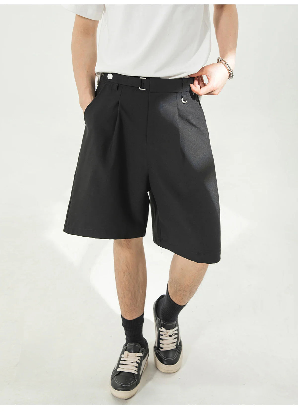 Draped Pleat Shorts