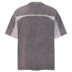 EXTREME CAUSE Textured Panel Acid Wash T-Shirt