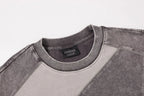 EXTREME CAUSE Textured Panel Acid Wash T-Shirt