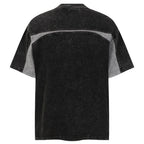 EXTREME CAUSE Textured Panel Acid Wash T-Shirt