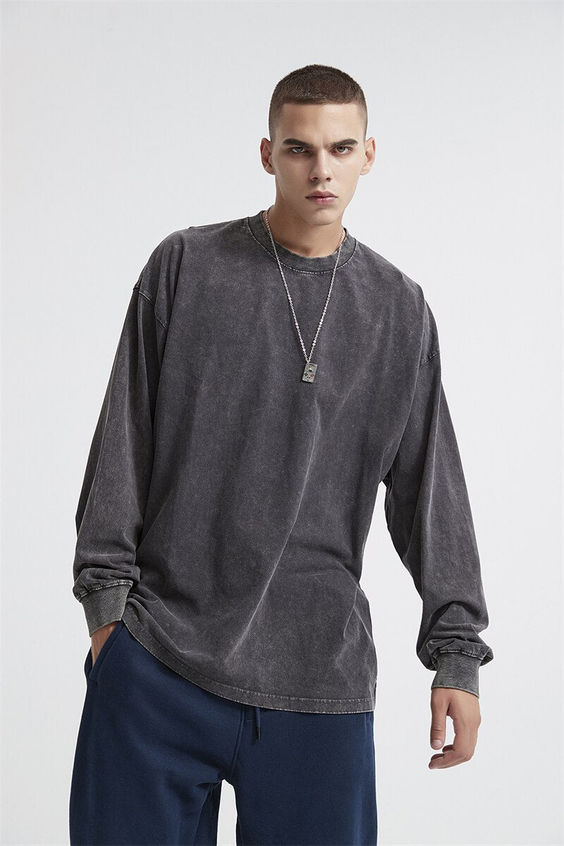 Essential Acid Washed Long Sleeve T-Shirt