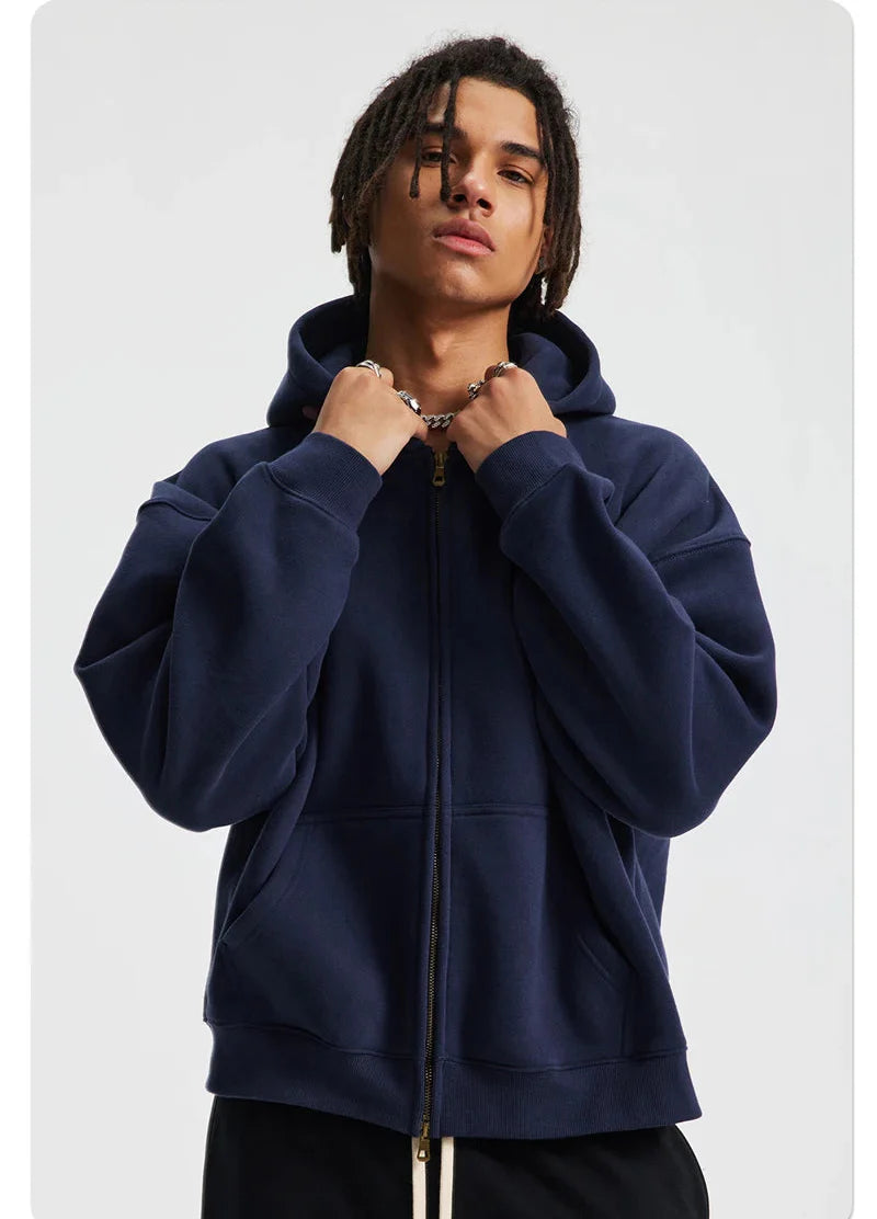 Essential Boxy Zip Hoodie