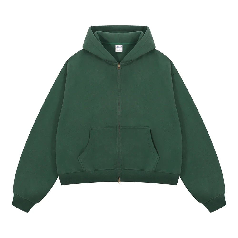Essential Boxy Zip Hoodie