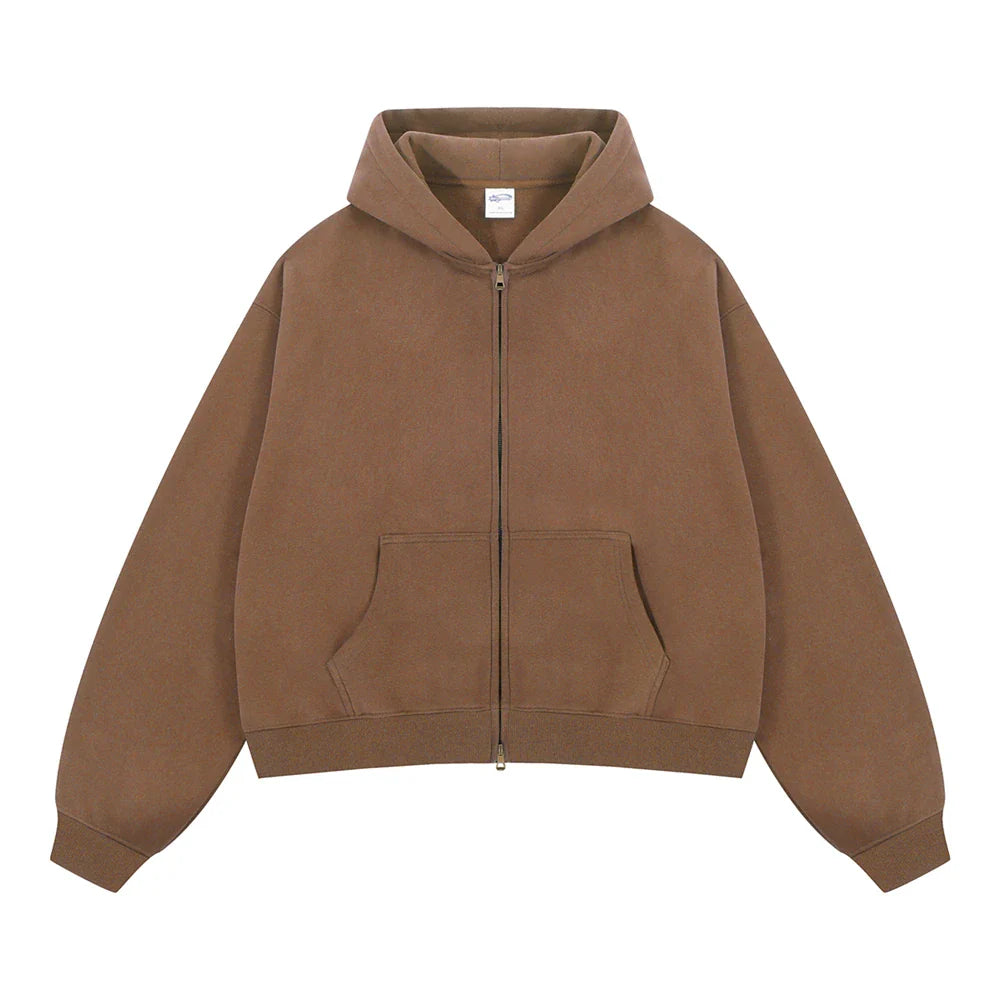 Essential Boxy Zip Hoodie