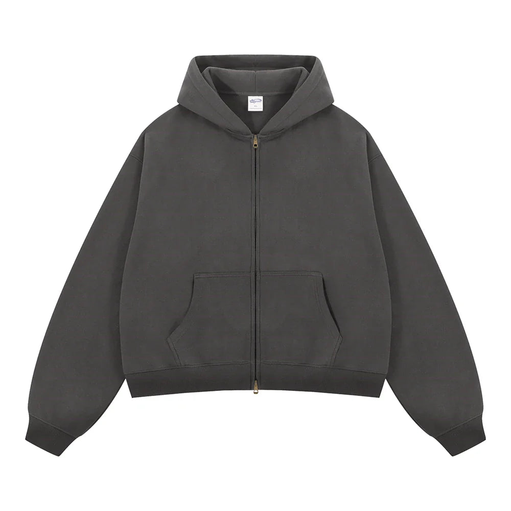 Essential Boxy Zip Hoodie